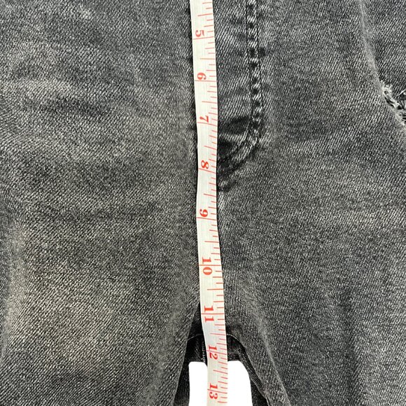 Forever 21 Women’s Black Distressed Skinny Jeans Size 30 High Rise Ripped Denim - Picture 8 of 16
